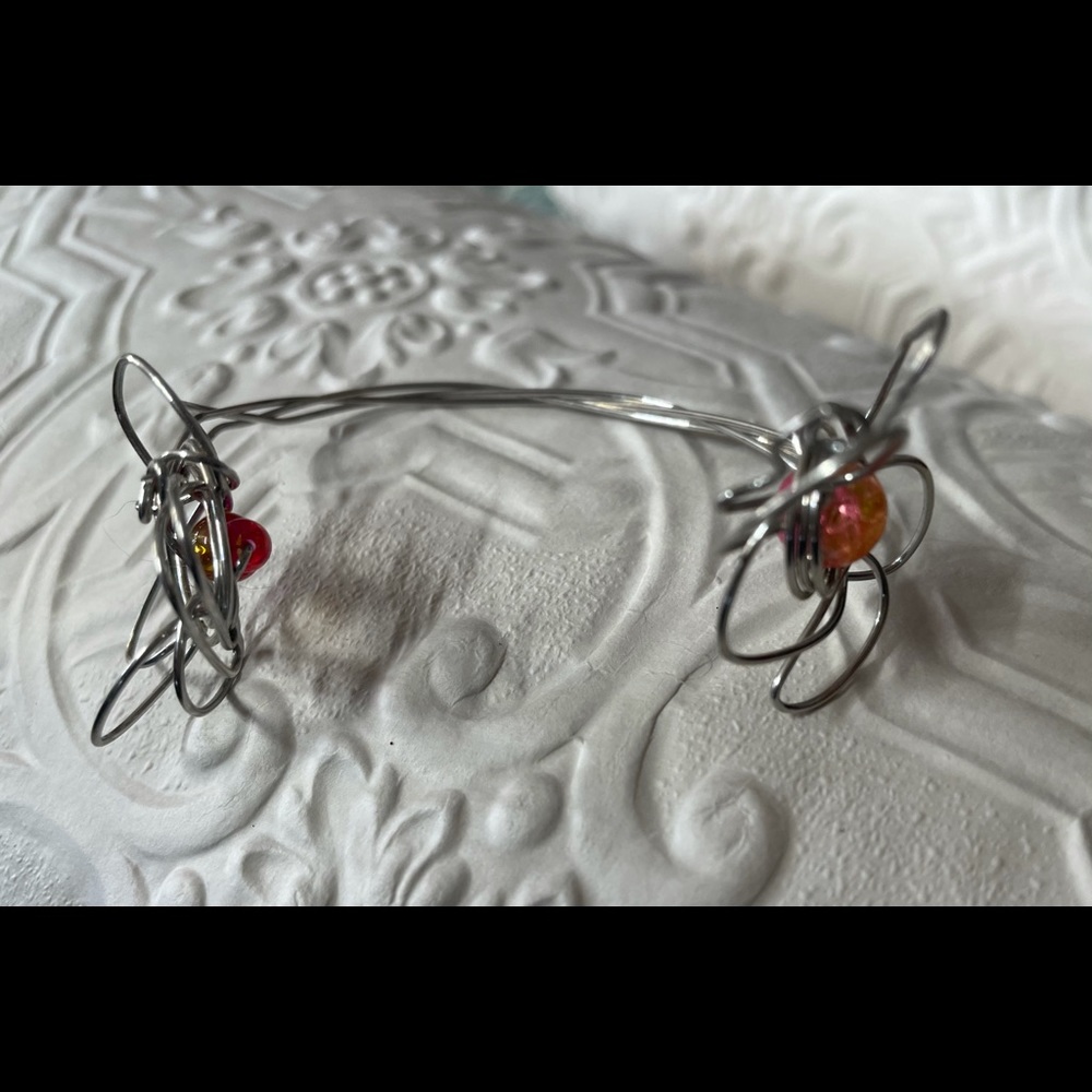 Flower power cuff bracelet